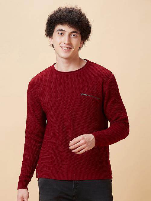 men long sleeved solid pullover - 20430239 - Very Small Image - 1