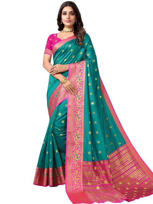 women's banarasi saree - 20431928 - Very Small Image - 1