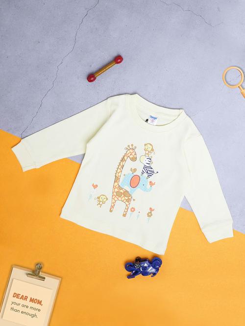 girls round neck graphic printed tee - 20434260 - Very Small Image - 1