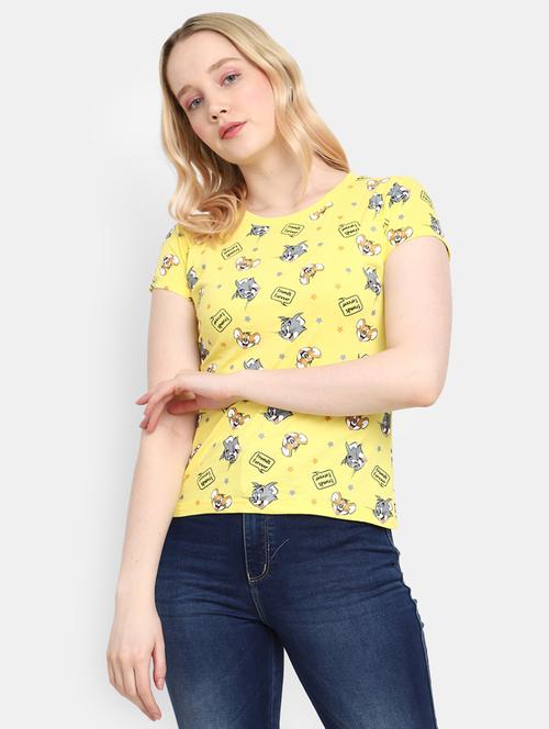 women's all over print round neck t-shirt - 20434336 - Very Small Image - 1
