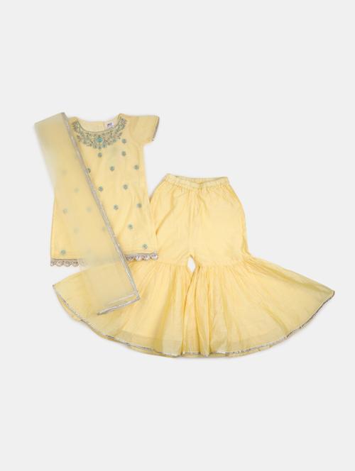 girls embroidered suit set - 20435952 - Very Small Image - 1