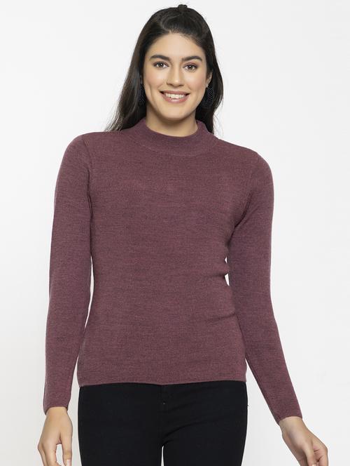 women long sleeved solid regular pullover - 20436493 - Very Small Image - 1