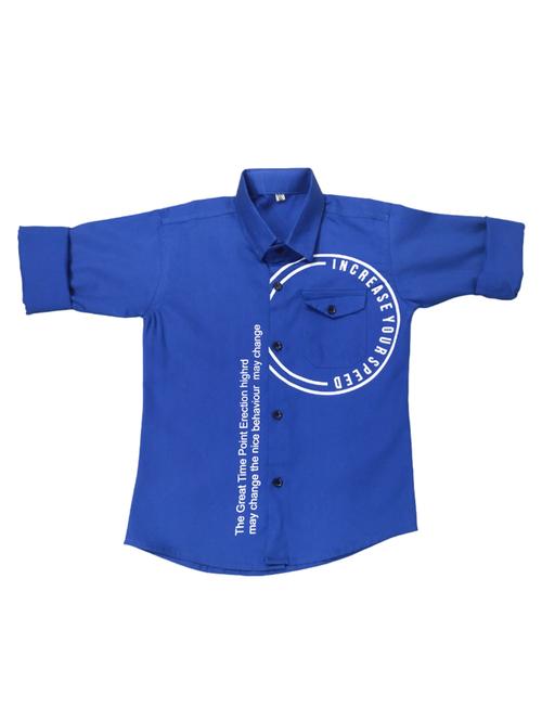 boys typography printed cotton shirt - 20439185 - Very Small Image - 1