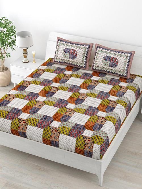 quilt n razai printed bedsheet set - 20443993 - Very Small Image - 1