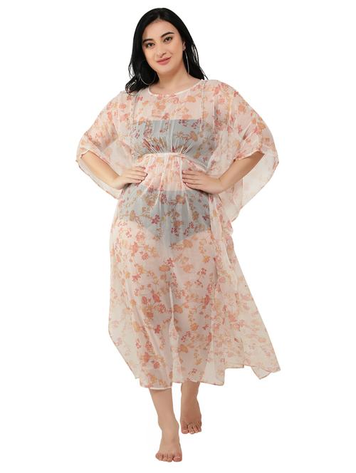 women floral print relaxed fit kaftan dress - 20444442 - Very Small Image - 1