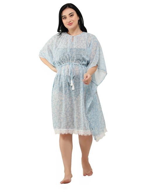 women floral print relaxed fit kaftan dress - 20444459 - Very Small Image - 1