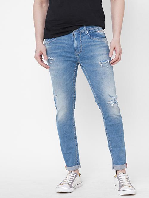 mens slim fit distressed jeans - 20447002 - Very Small Image - 1
