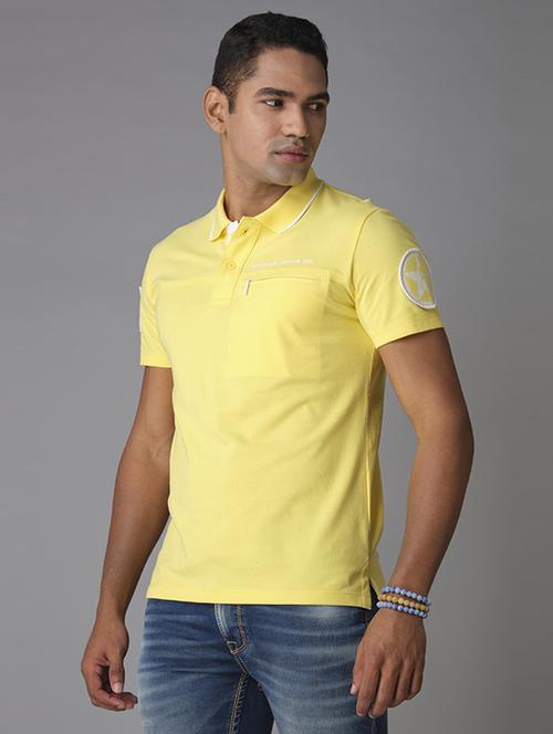 yellow solid polo t-shirt - 20447082 - Very Small Image - 1