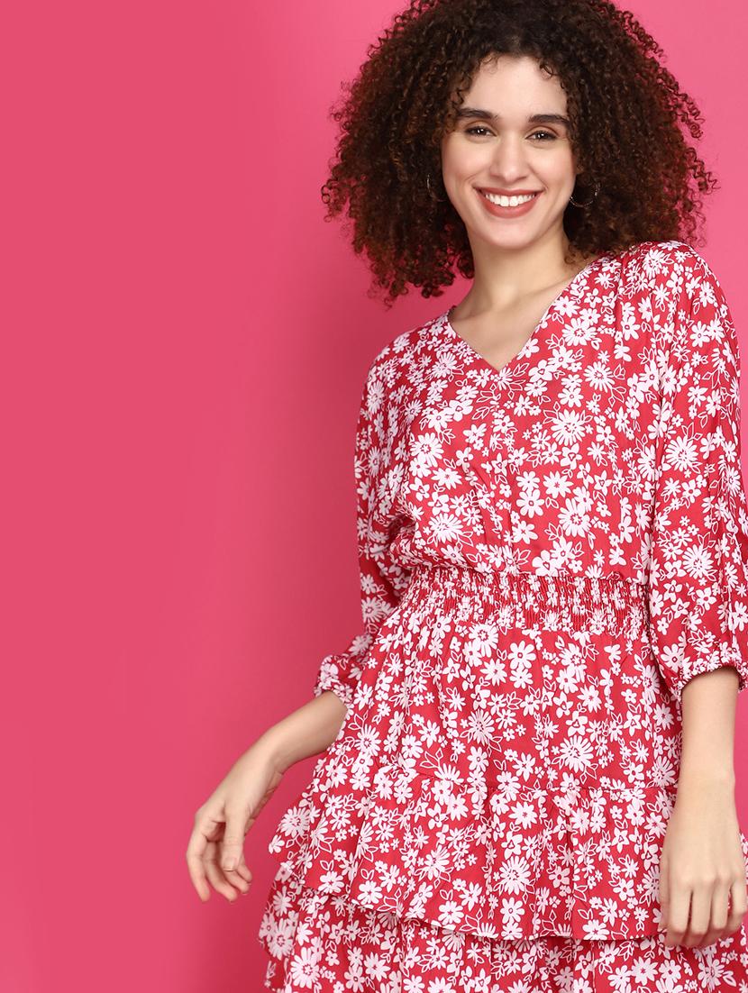 pink cotton aline ethnic dress - 20448326 - Zoom Image - 4
