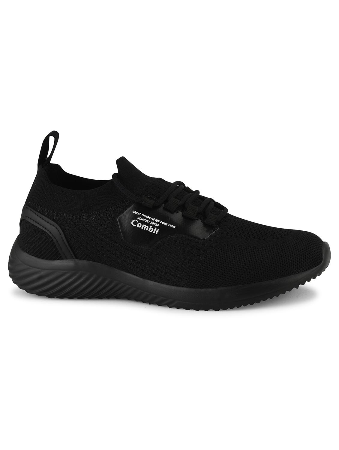 men solid black lace-up sport shoe - 20449268 - Zoom Image - 1