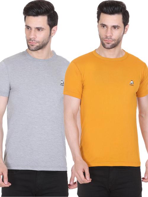 men pack of 2 solid regular t-shirt - 20450013 - Very Small Image - 1