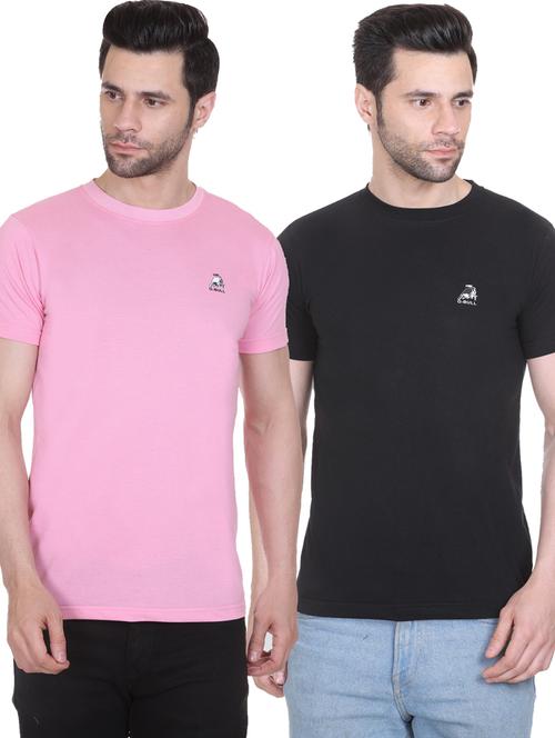 men pack of 2 solid regular t-shirt - 20450015 - Very Small Image - 1