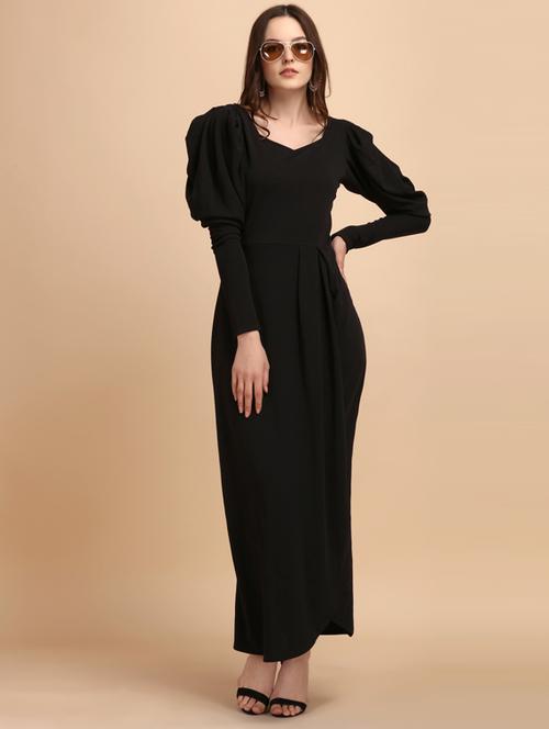 sweet heart neck solid bodycon dress - 20455411 - Very Small Image - 1