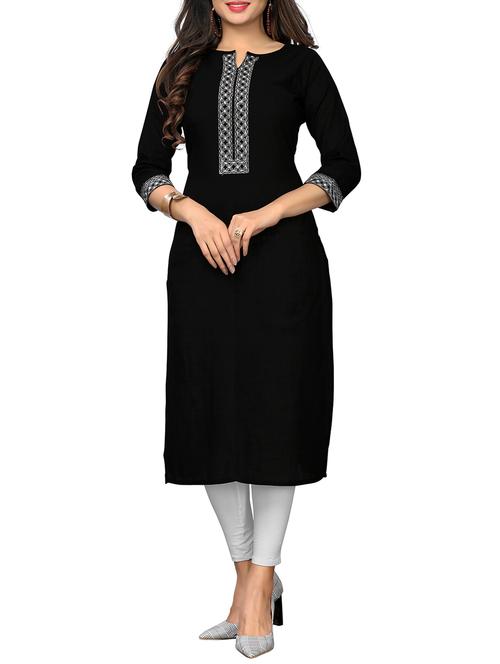 embroidered straight kurta - 20456537 - Very Small Image - 1