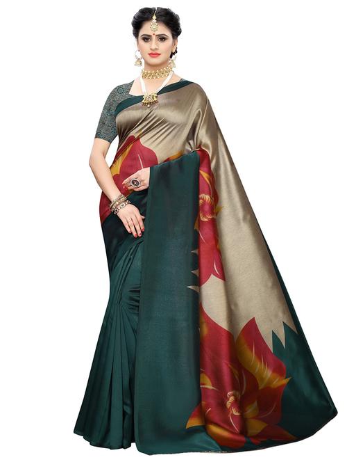 floral printed saree with blouse - 20457305 - Very Small Image - 1