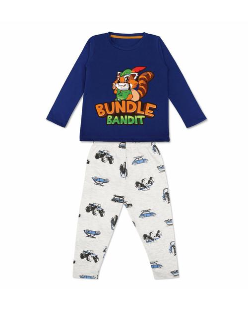 boys graphic print pyjama nightwear set - 20458101 - Very Small Image - 1