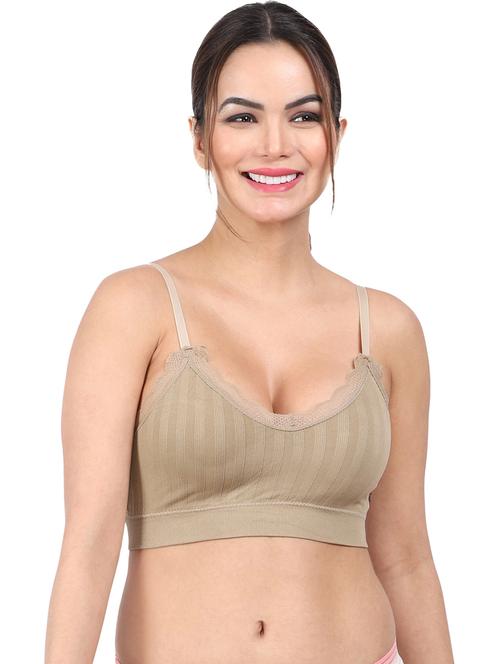 women beige solids with work sports bra - 20461485 - Very Small Image - 1