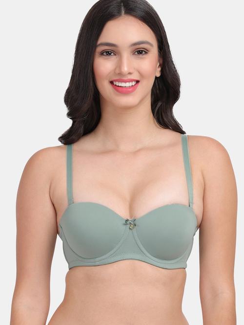 women's green nylon push-up bra - 20463260 - Very Small Image - 1