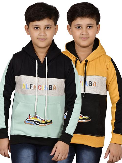 set of 2 boys colourblocked hooded sweatshirt - 20466448 - Very Small Image - 1