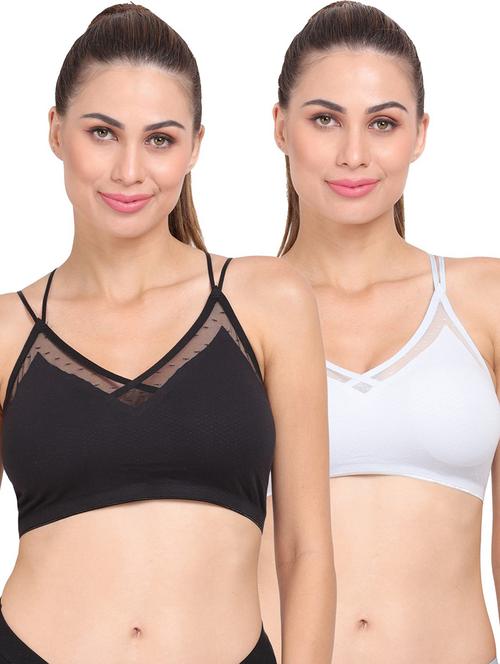 pack of 2 multi colored sports bra - 20467140 - Very Small Image - 1