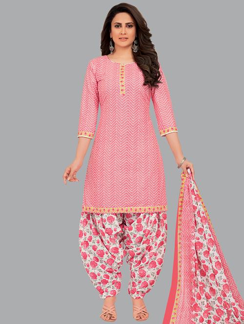 printed unstitched suit set - 20467748 - Very Small Image - 1