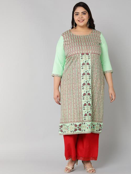 women foil printed straight kurta - 20467901 - Very Small Image - 1