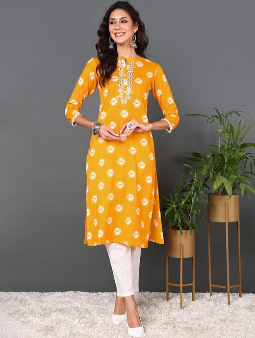 women tie & dye straight kurta - 20468753 - Very Small Image - 1