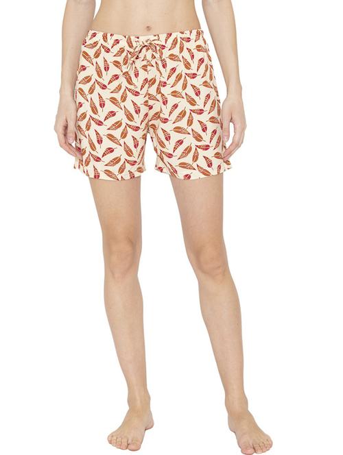 beige printed regular fit short - 20469851 - Very Small Image - 1