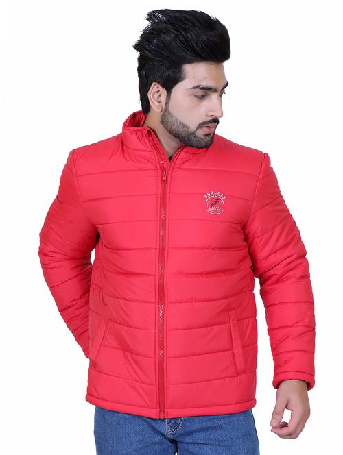 red solid quilted jacket - 20473741 - Very Small Image - 1