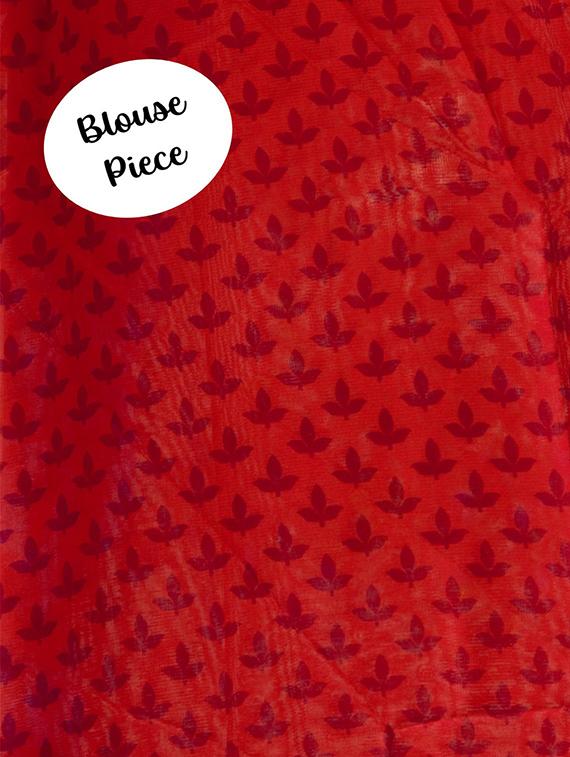 women's printed maroon colored saree - 20474329 - Zoom Image - 3