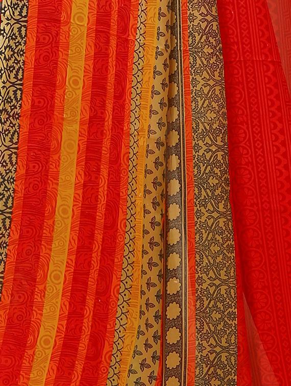women's printed maroon colored saree - 20474329 - Zoom Image - 4