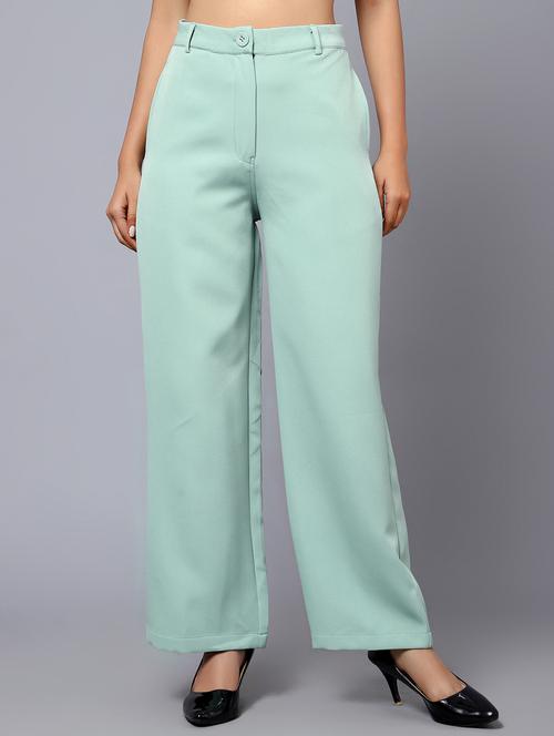 ai aqua solid flat front trouser - 20474417 - Very Small Image - 1