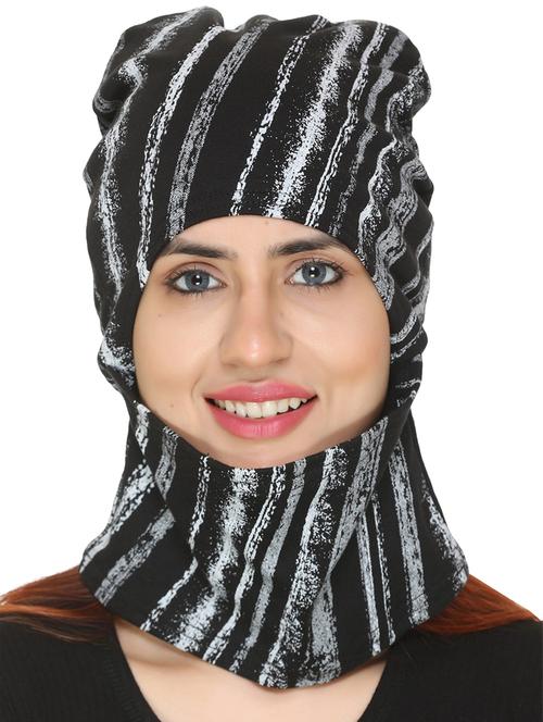 striped winter cap with face cover - 20475739 - Very Small Image - 1