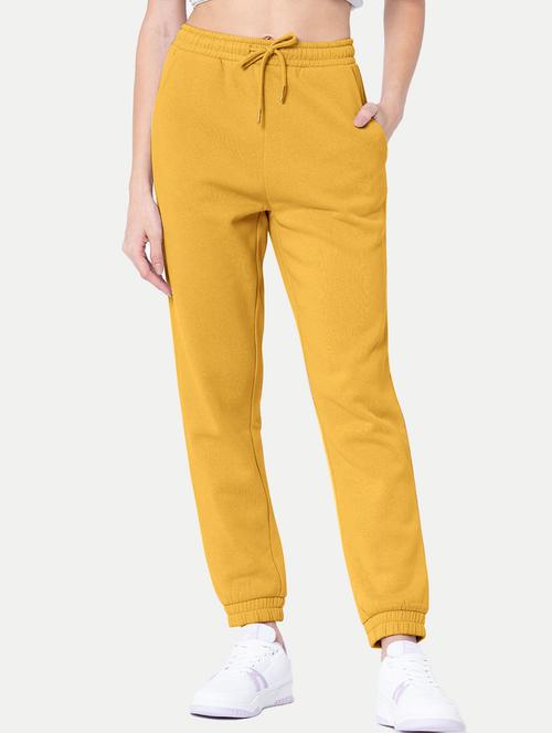 women mustard polyester jogger - 20476242 - Very Small Image - 1