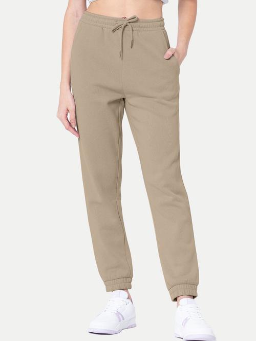 women beige polyester jogger - 20476248 - Very Small Image - 1