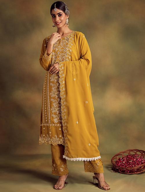 women embroidered unstitched suit set - 20478105 - Very Small Image - 1