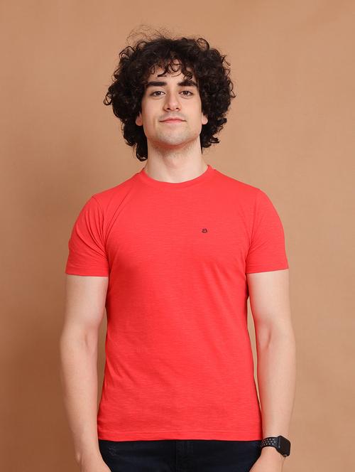 men round neck solid regular t-shirt - 20478531 - Very Small Image - 1