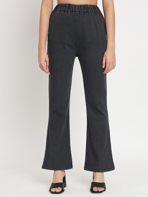 women grey solid bootcut trouser - 20483881 - Very Small Image - 1