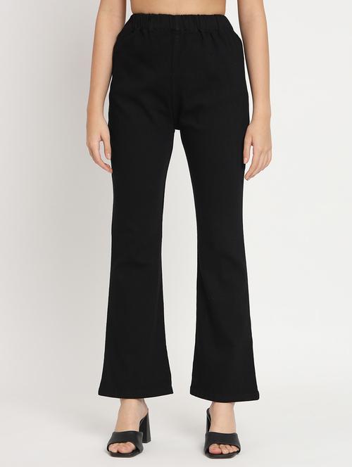 women solid black denim jeggings - 20484650 - Very Small Image - 1