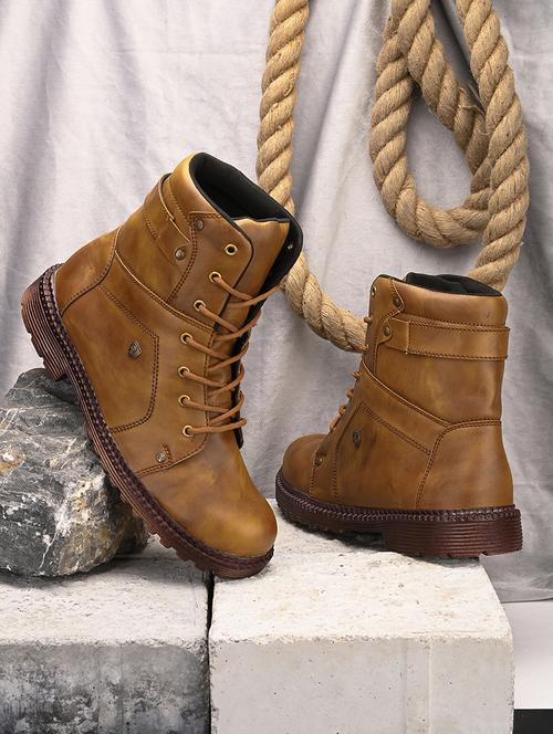 men tan high ankle boots - 20484834 - Very Small Image - 1