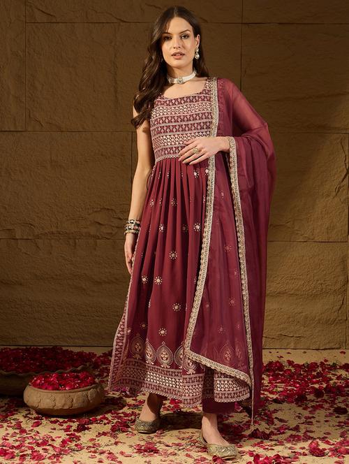 brown sleeveless suit set - 20484941 - Very Small Image - 1