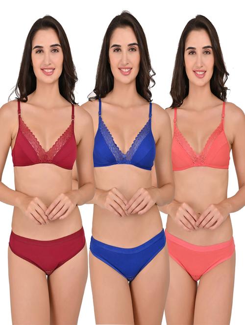 pack of 3 bras and panty set - 20485232 - Very Small Image - 1