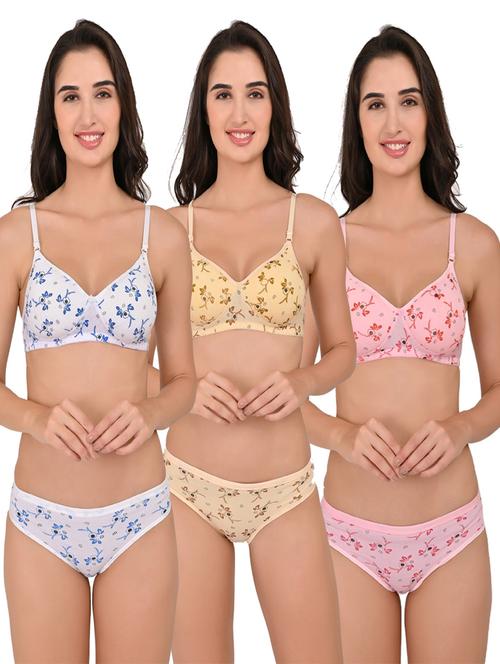 pack of 3 bras and panty set - 20485235 - Very Small Image - 1