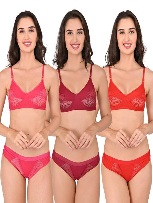 pack of 3 bras and panty set - 20485237 - Very Small Image - 1