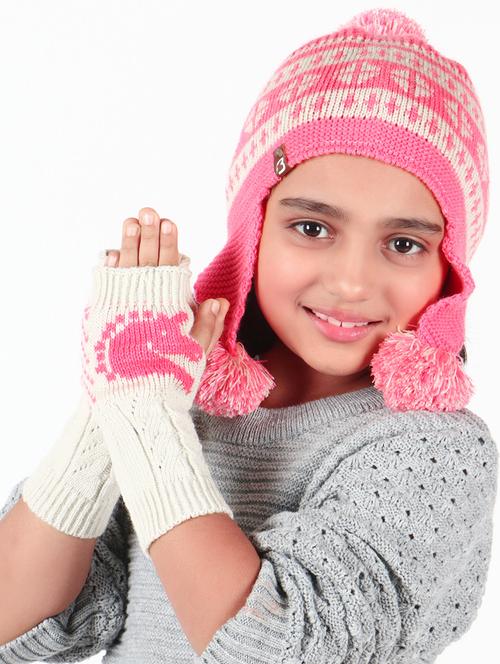 girls knitted wool gloves - 20485509 - Very Small Image - 1