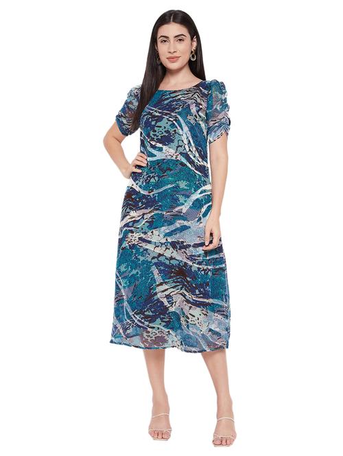 ai aqua abstract print a-line dress - 20485839 - Very Small Image - 1
