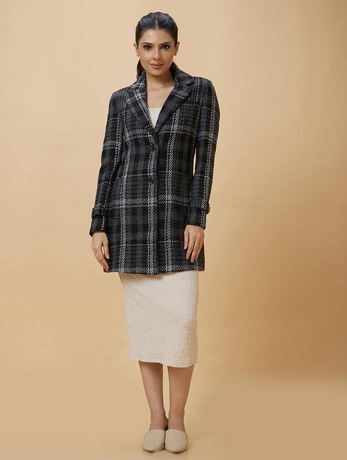 women black polyester overcoat  - 20485961 - Very Small Image - 1