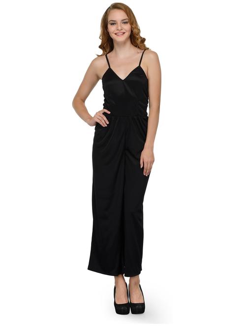black solid full leg jumpsuit  - 20486219 - Very Small Image - 1