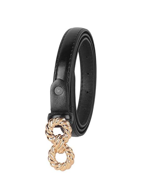 zevora black women's leather belt - 20487531 - Very Small Image - 1