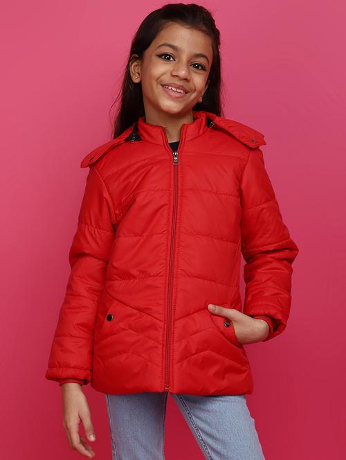 red cotton regular jackets & coat - 20490794 - Very Small Image - 1